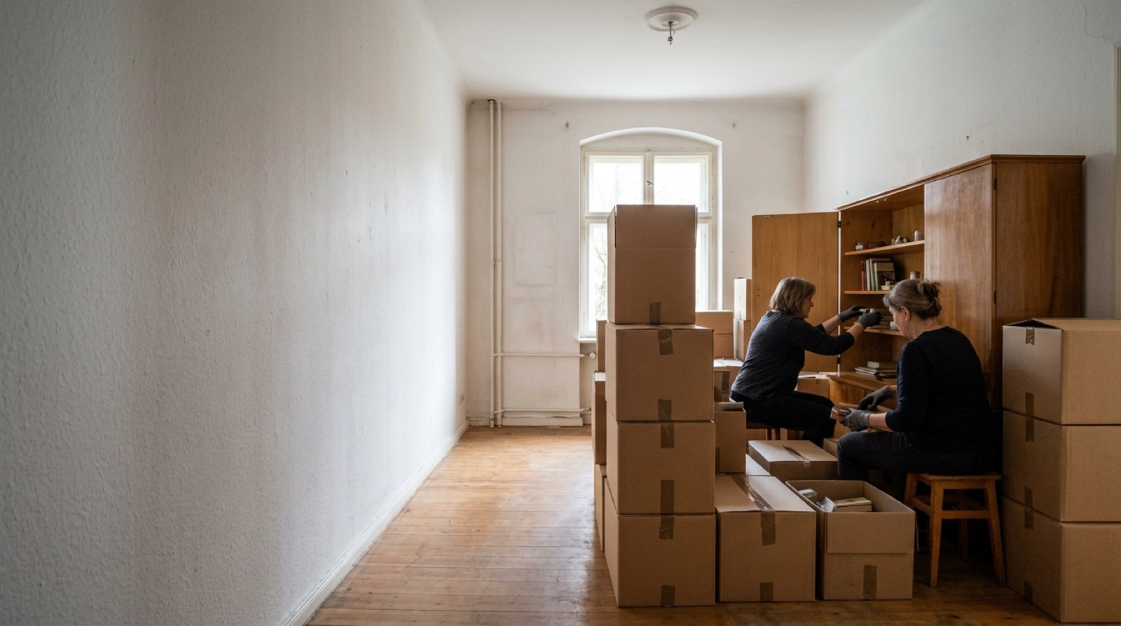 Haushaltsauflösung in Braunschweig, geräumte Wohnung vor der besenreinen Übergabe